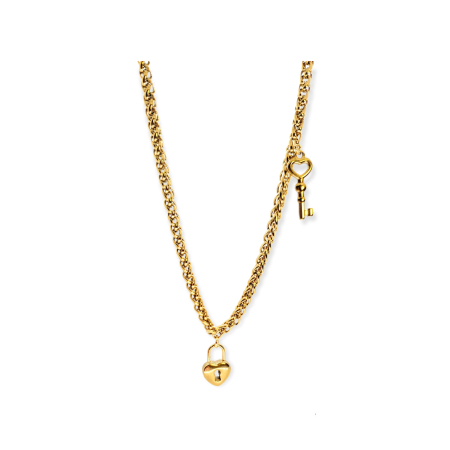 NECKLACE WITH KEY AND LOCK